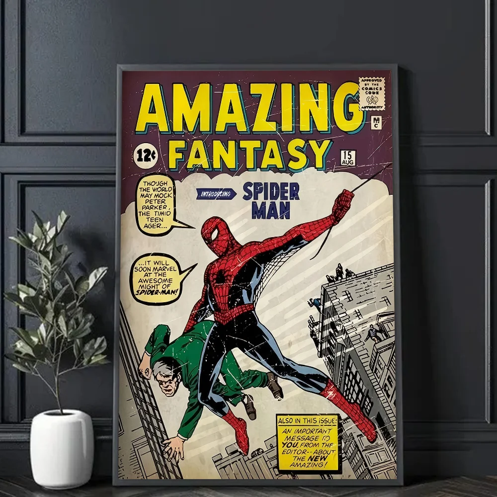 Vintage Comics Superhelden-Poster, dekoratives Gemälde, Anime-Poster, Wandgemälde für Zuhause, Wohnzimmer, Schlafzimmer, Badezimmer, Wanddekoration – Detail 6