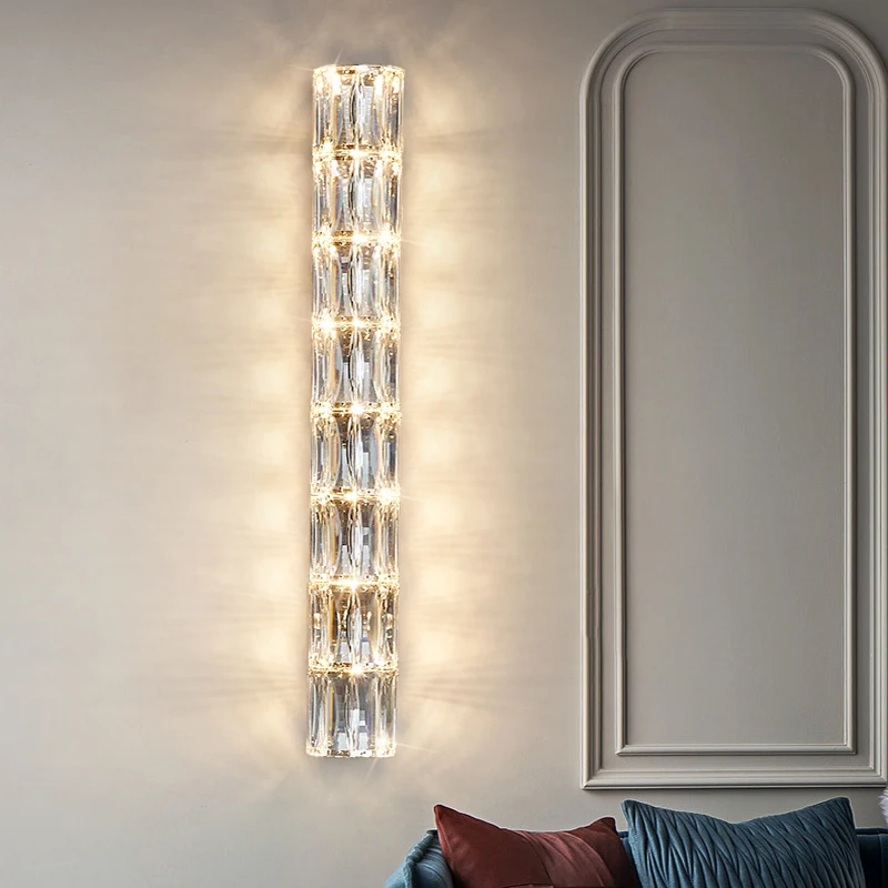 

Modern Luxurious Crystal Wall Lamp Living Room TV Bedside Wall Lamp Porch Aisle Ceiling Lamps Interior Decorationled Lighting
