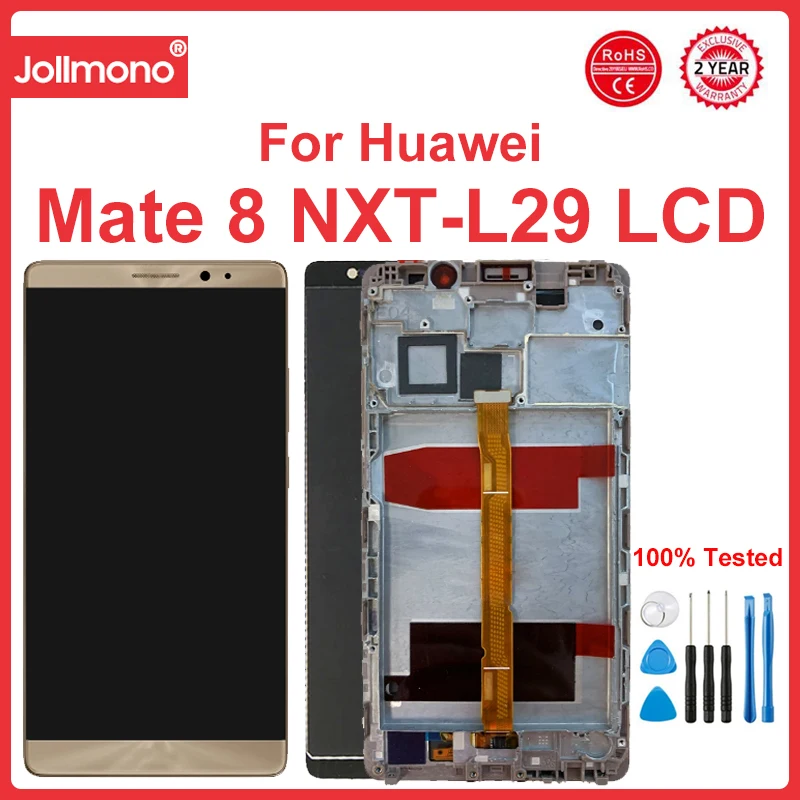 

6.0'' For Huawei Mate 8 LCD Touch Screen with Frame Digitizer Replacement Display For Mate 8 Mate8 Lcds NXT-L29