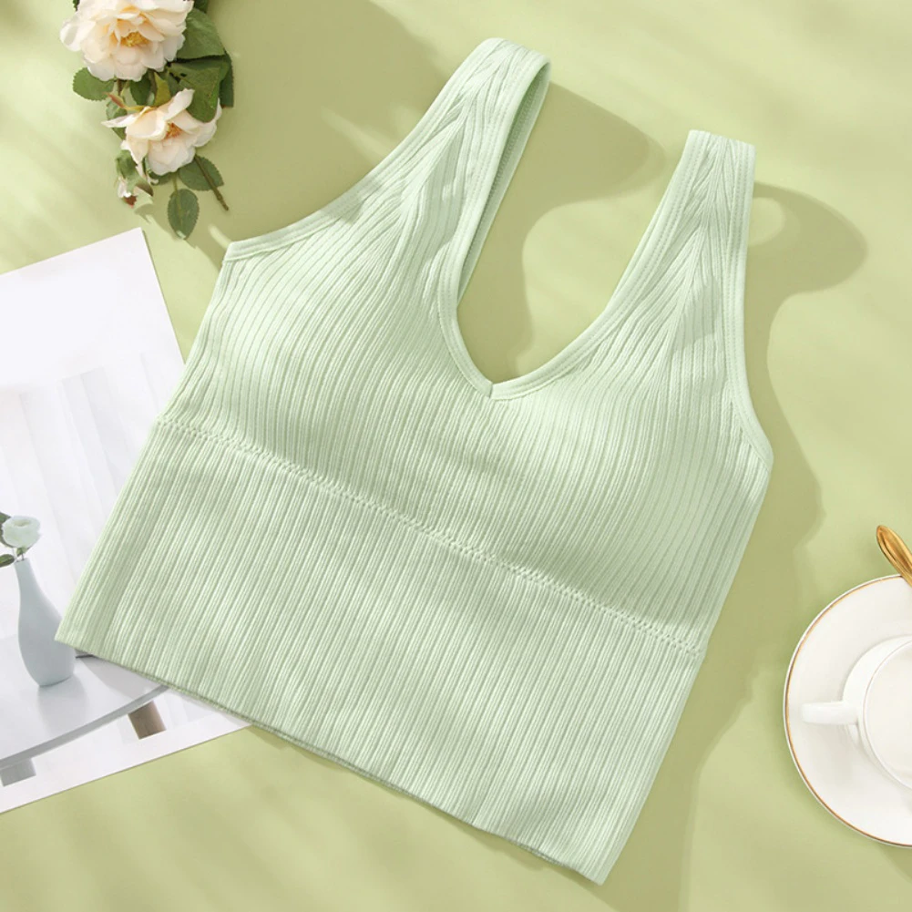 صدرية رياضية مضلعة برقبة على شكل حرف V مع أشرطة كتف واسعة، قماش قابل للتنفس للنساء في المنزل والخروج #3