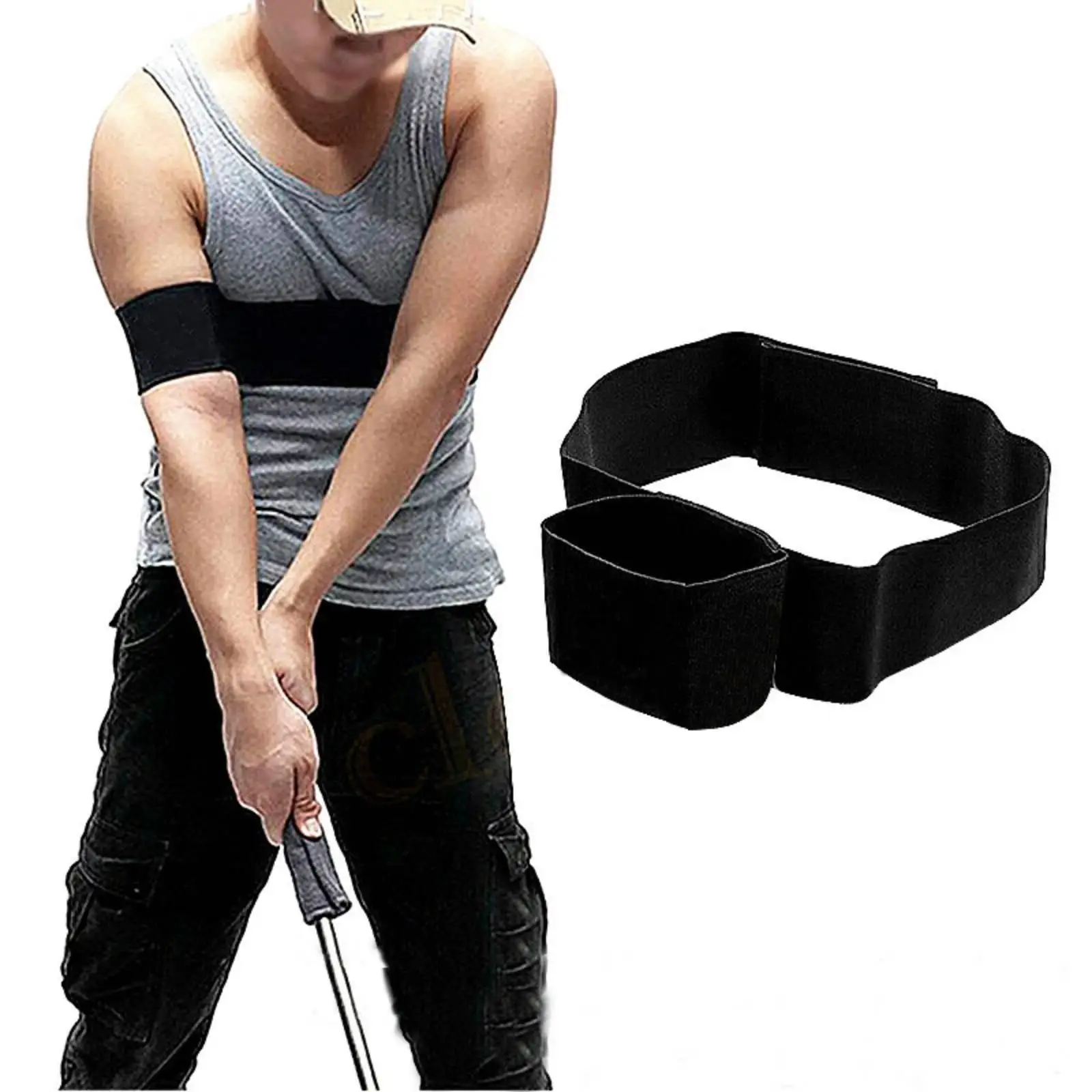 Golf Swing Practice Tool Arm Brace Corrector Strap Portable Training Gear for Golfers
