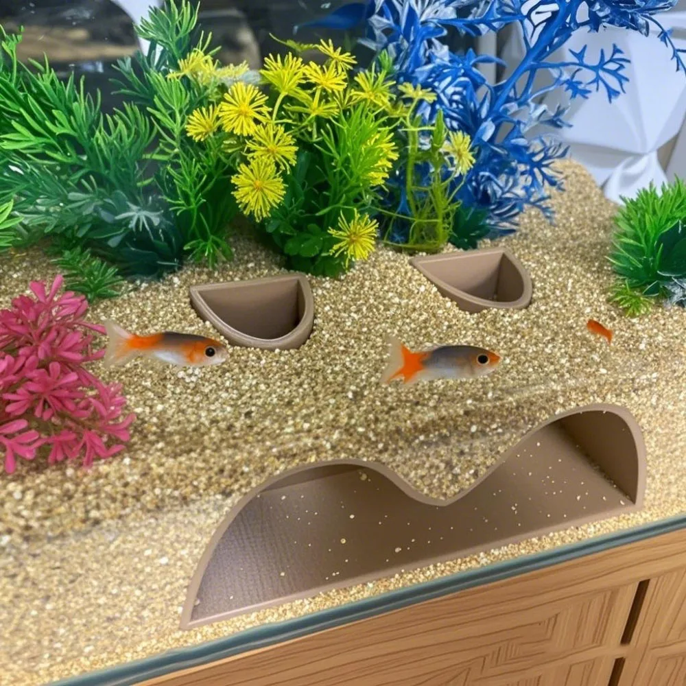 Double Opening Aquarium Cave Hideout- ABS Resin Fish Tank Decor for Corydoras & Kuhli Loaches, Natural Shelter Habitat - Image 5