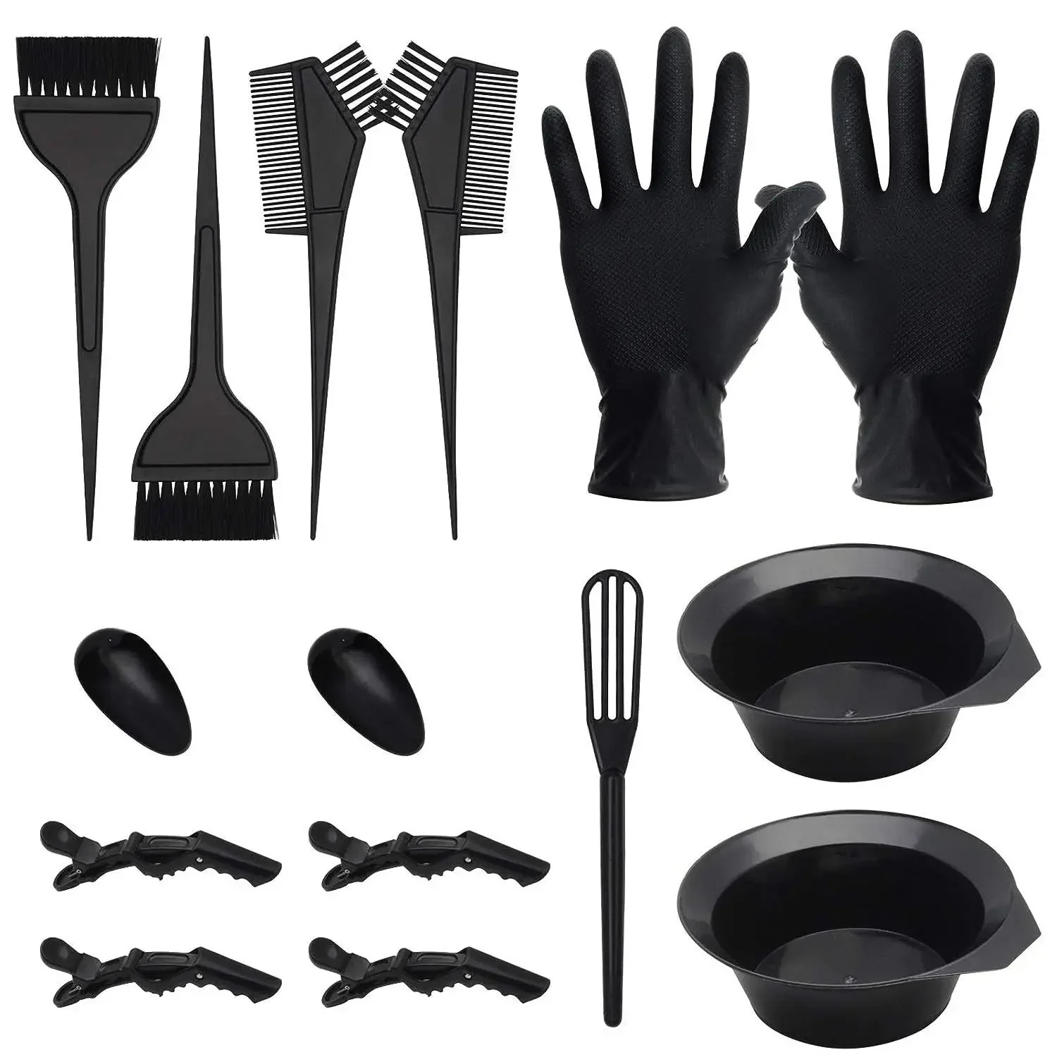 

Hair Coloring Tools Bowl Gloves Brush Comb Set Baking Oil 14-piece Beauty and Hair Products