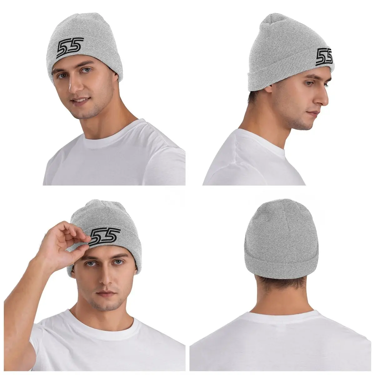 كارلوس ساينز جونيور F1 قبعة محبوكة دافئة الشتاء متماسكة بونيه قبعة Skullies Beanies الهيب هوب قبعات للجنسين