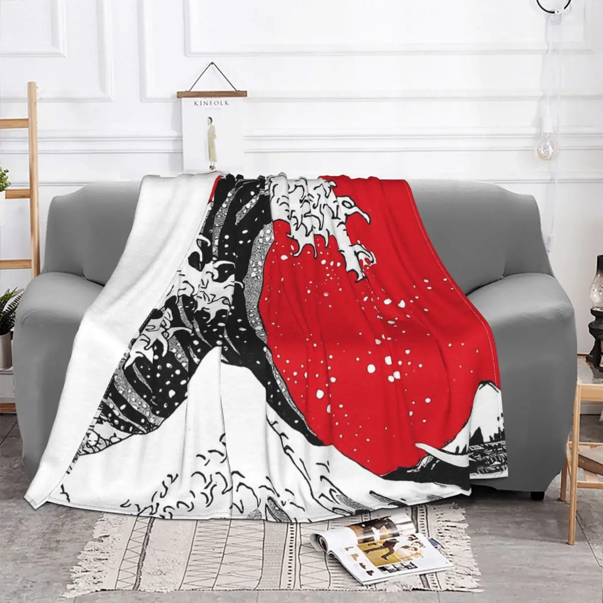 The Great Wave Off Kanagawa Blanket Fate Grand Order Shielder Card Game Plush Lightweight Throw Blankets For bed Rug Piece