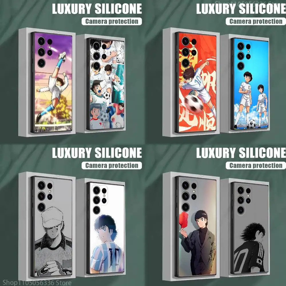 

C-Captain Anime T-Tsubasa Phone Case For Samsung S25,S24,S23,S22,S21,S20,S10,Ultra,Plus,Lite,FE,Soft Silicone Black Cover