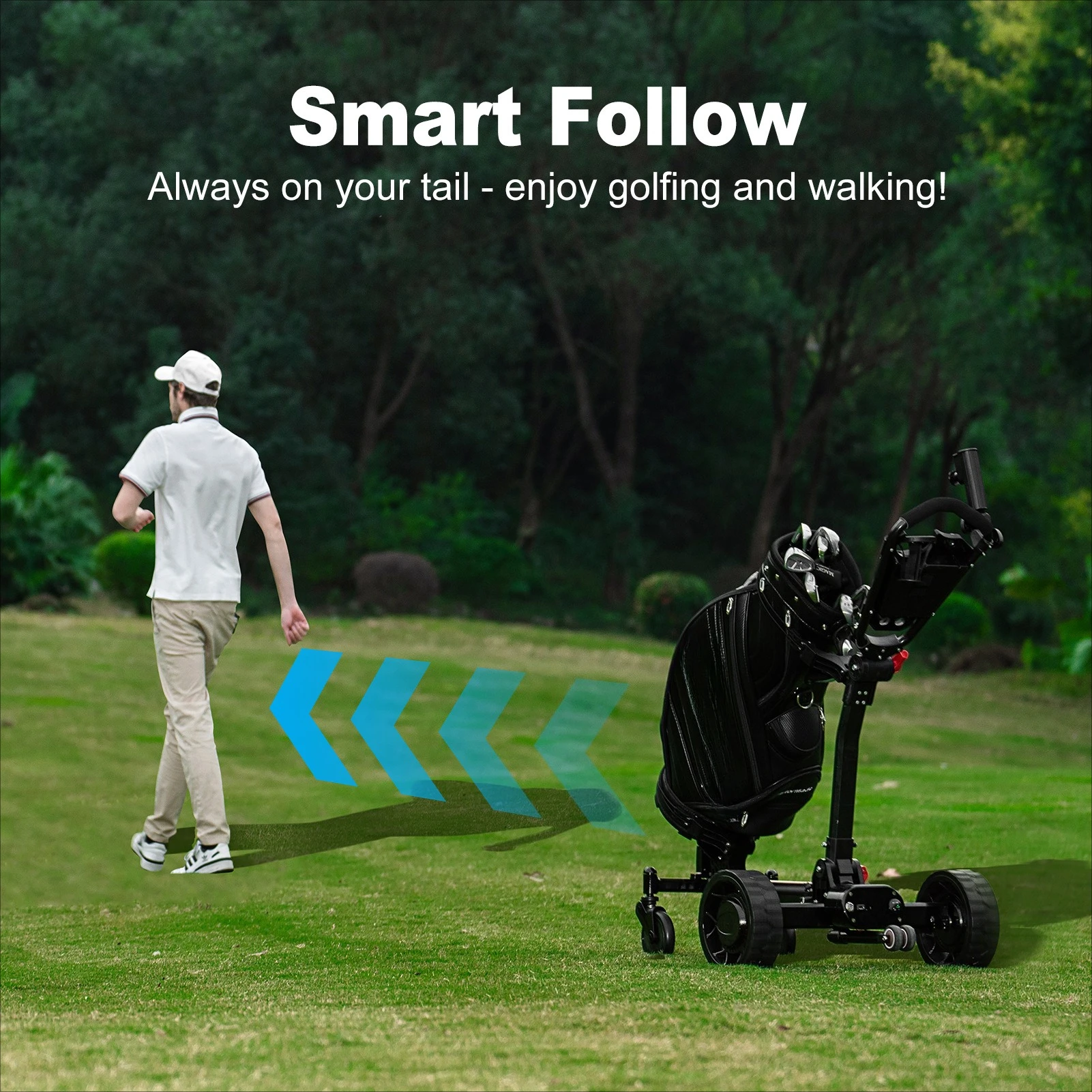 Nuevo Golf eléctrico Follow Ball Chartered Car 36V Control remoto plegable