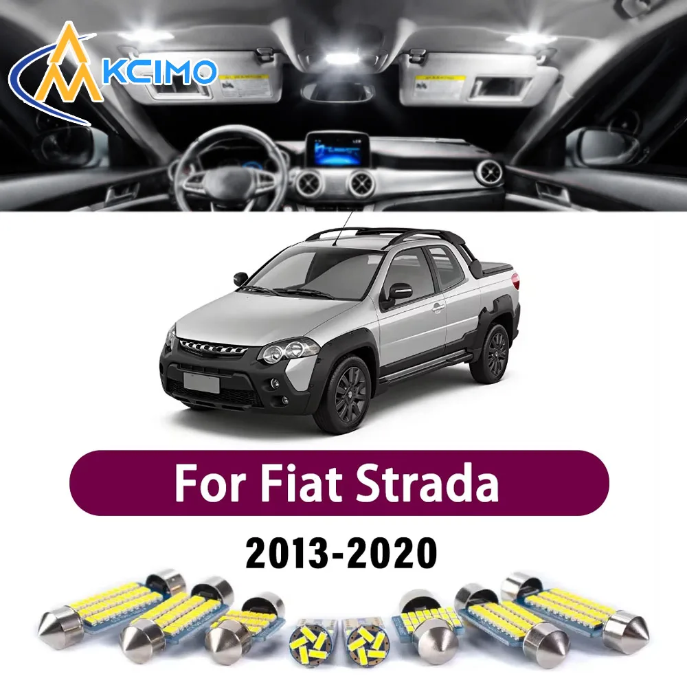 

Kcimo Super Bright LED Interior Light Kit For Fiat Strada 2013-2020 Dome Map Lamp White Blue Car Accessories Canbus