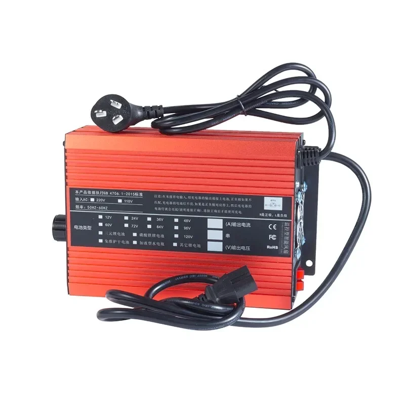 96V Adjustable Charger 26s 27s 28s 9A 109.2V-117.6V Lithium Ion Battery for Electric Vehicle Ebike StorageGoods in stock