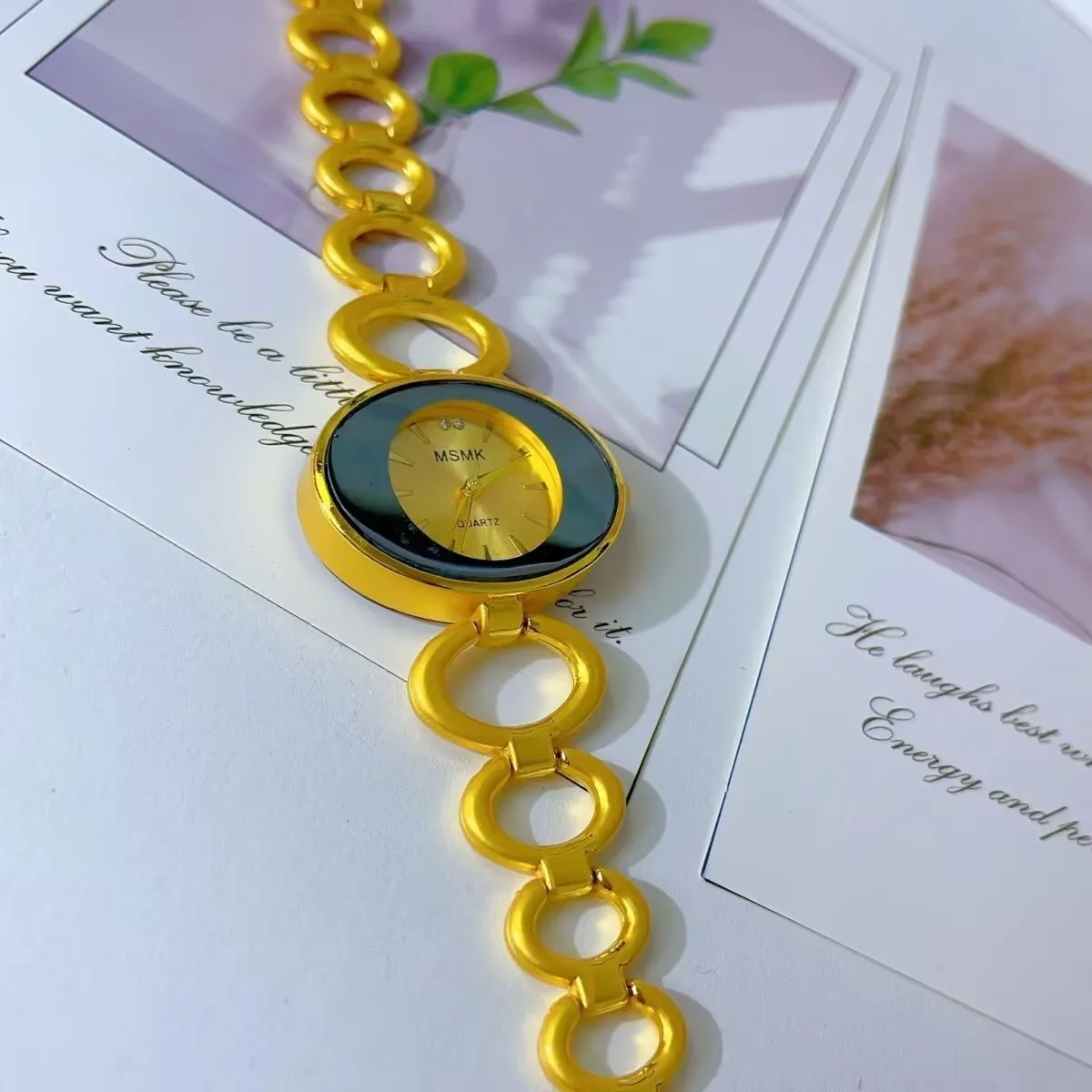 New American 24K Gold Plated Watch Wedding Party Jewelry Gift for Lover YY10746