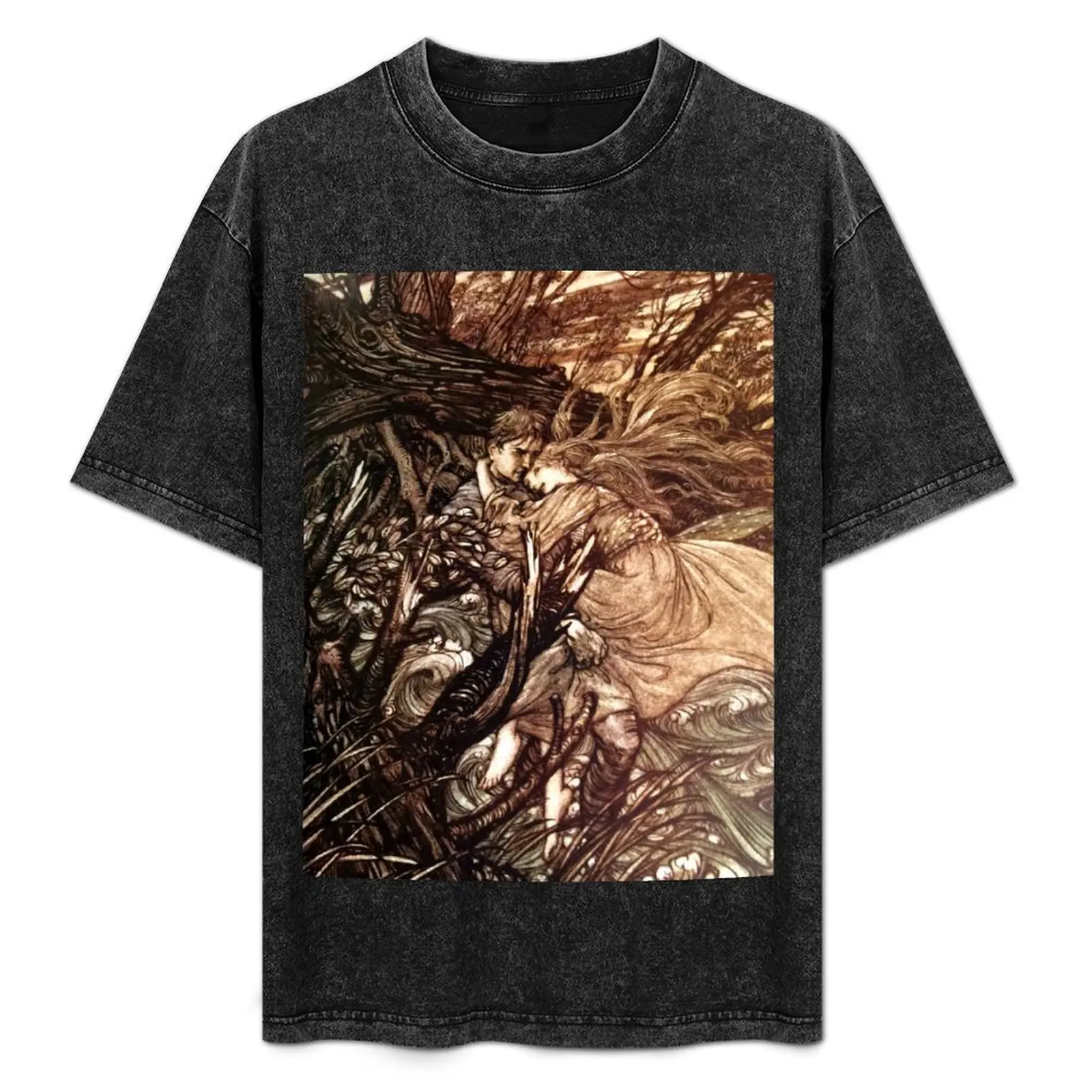 

Undine and the Knight - Arthur Rackham T-Shirt Big and Tall Gym T-Shirt