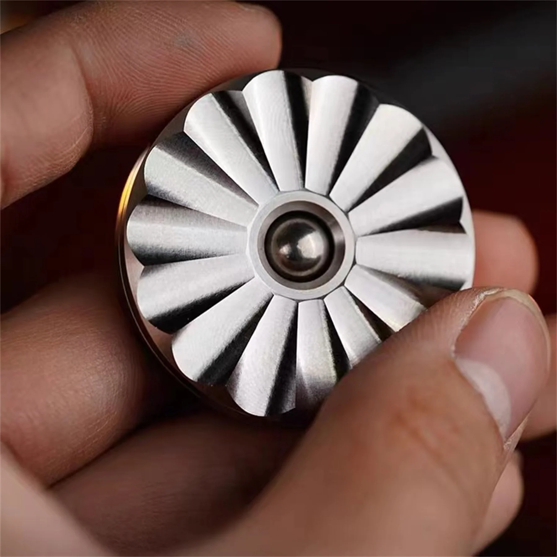 WANWU EDC Stainless Steel Fidget Slider Haptic Coin Fidget Toys Decompression Artifact Finger Spinner Toys Black Technology Gift