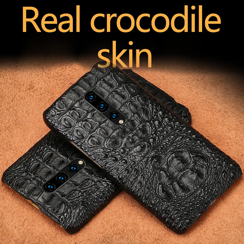 100% Genuine Crocodile Leather Phone case For Oneplus 8 7 7 Pro 6 6T 5T Covers Luxury Cases for One Plus 8 pro 6T 7 7Pro