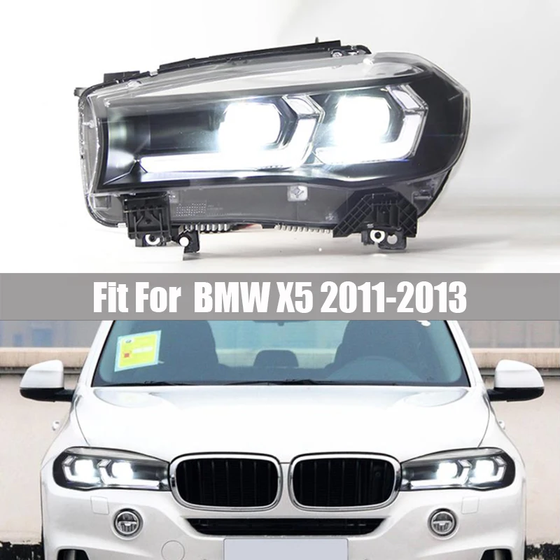 

Фара в сборе, подходит для BMW X5 2011 2012 2013 F15 Retrofit 2023 светодиодные фары, поворотные дневные ходовые огни