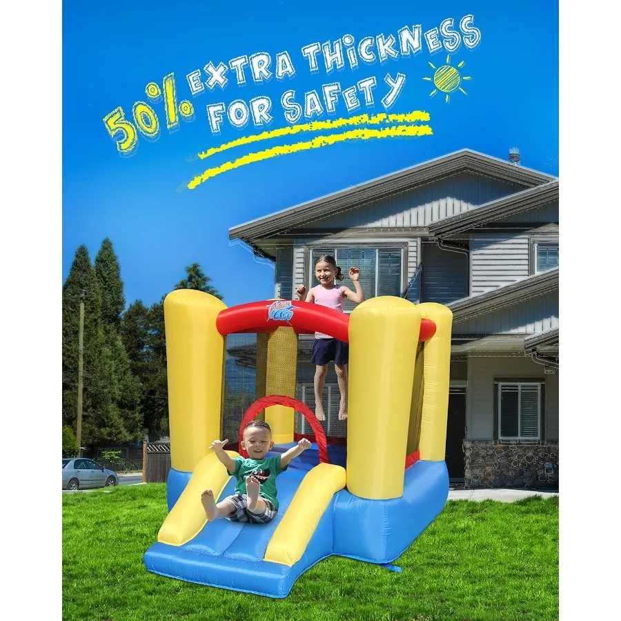 바운스 하우스, 실내/실외용 송풍기가 포함된 유아용 풍선 바운스 하우스, 내구성이 뛰어난 바운스 캐슬, 매우 두꺼운 재질, J