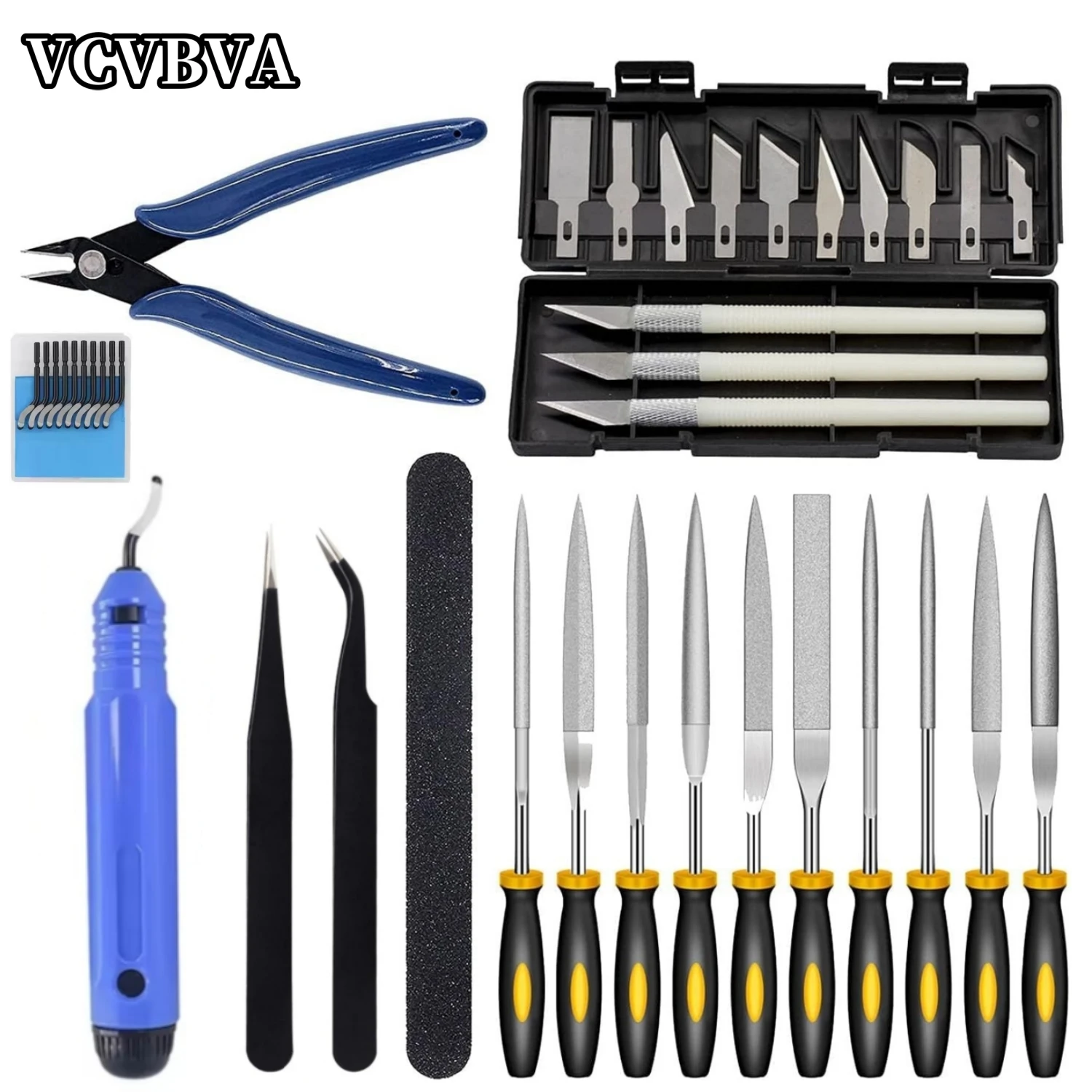 

3D Print Tool Kit Includes Debur Tool, Cleaning, 3D Print Accessories for Cleaning, Finishing and Printing 3D Prints