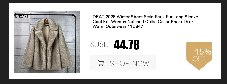 DEAT 2026 Winter New Items Fashion Women's Thread Waist Design Warm Jacket Casual Solid Color Zipper Cotton Padded Coat 11A01161