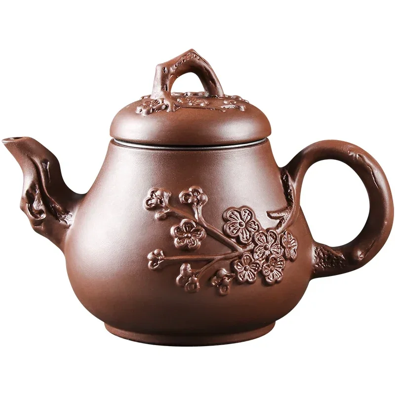 Purple Sand Teapot Large Capacity Spring Pear-Shaped Teapot Built-in Stainless Steel Strainer Teapot Kung Fu Tea Set