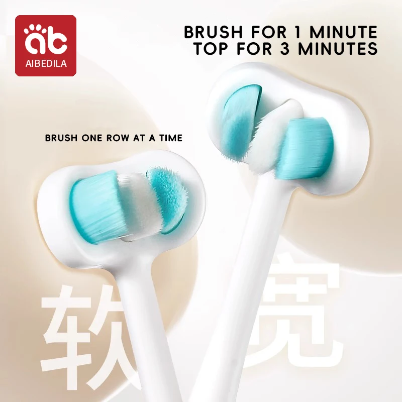 3Dステレオ3面歯ブラシ,超微細,柔らかい髪,赤ちゃん用,舌スクレーパー,ディープクリーニング,健康,口腔ケア,歯ブラシ