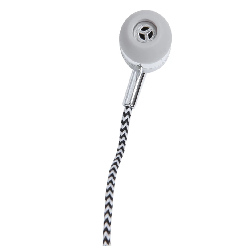 سماعات رأس عالمية مزودة بتحكم في القمح ، مضخم صوت من الأسلاك ، سلك مضفر ، فضي ، MP3 ، MP4 ، 3X ، وقي ،