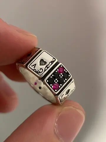 New Fashion Vintage Lucky Poker Opening Rings For Women Men Playing Card Finger Stainless Steel Ring Fashion Party Jewelry