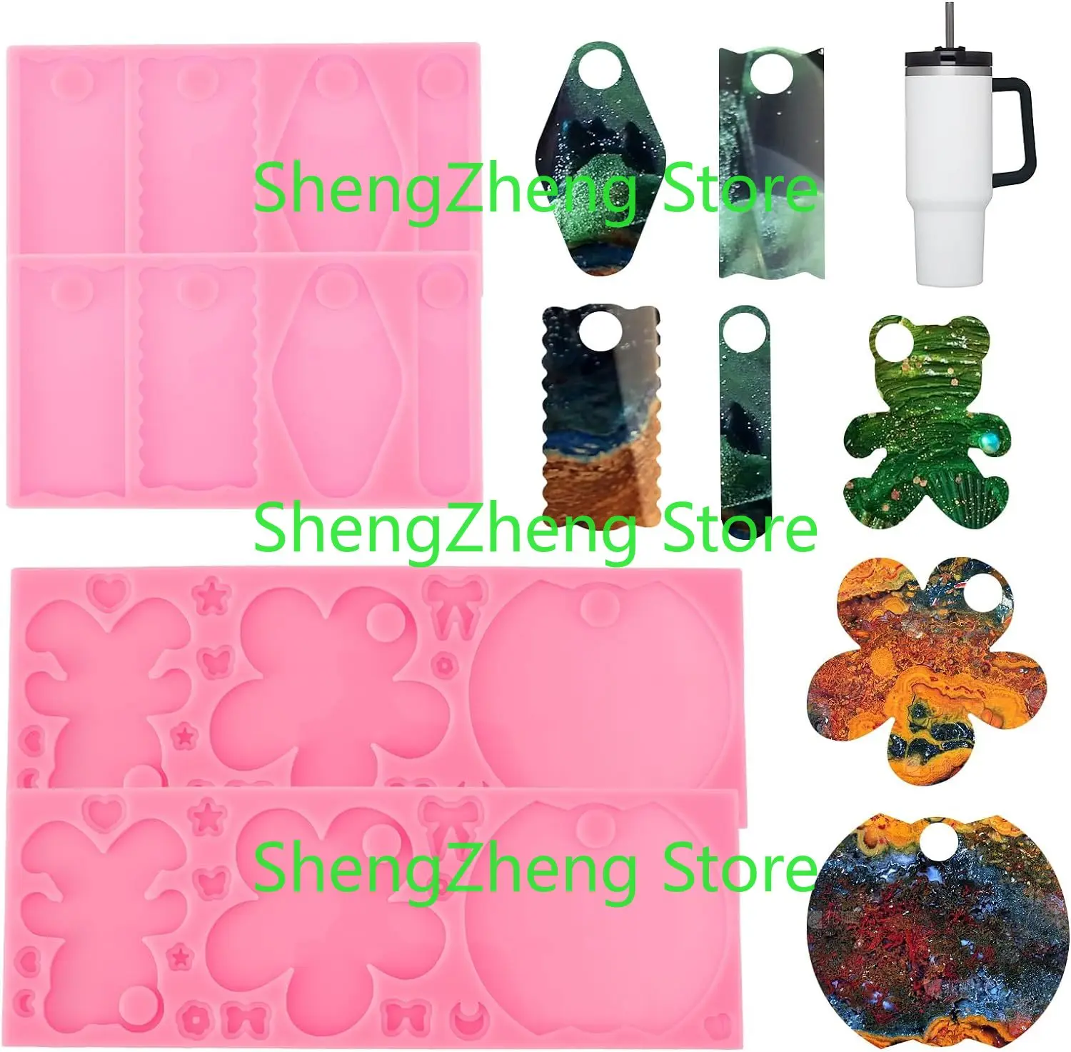 2Pcs  Name Plate Resin Molds Silicone DIY Personalized Silicone Name Plate Mold Name Tag for Tumblers Easy to Release Reusable