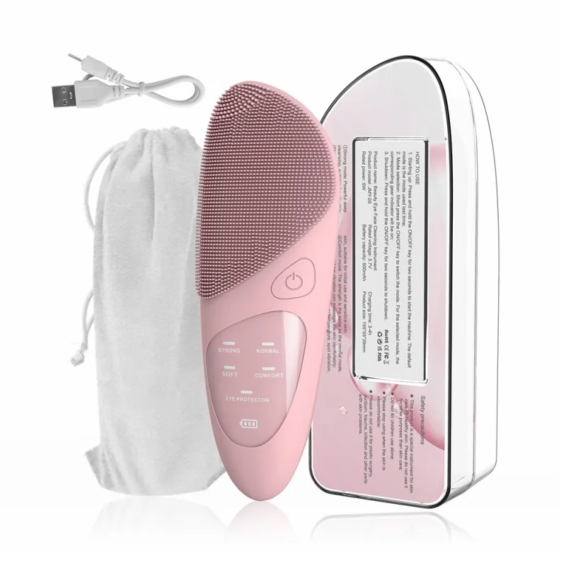 Skin Care Deep Cleaning Rechargeable Waterproof Silicone Electric Face Cleansing Brush