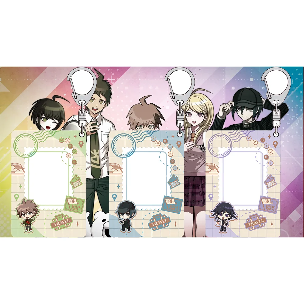 Danganronpa Naegi Makoto Travel Card Holder Ver 6cm Acrylic Stand Keychain Anime Otaku Collectible Bag Charm Gift