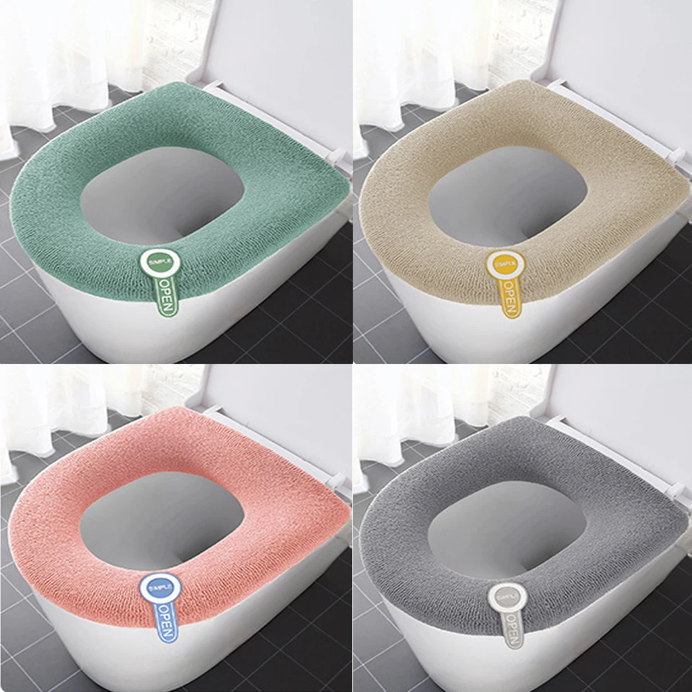 Universal Toilet Seat Cover Bathroom Toilet Pad Cushion Soft Warm Toilet Seat Cushion Bathroom Toilet Accessories