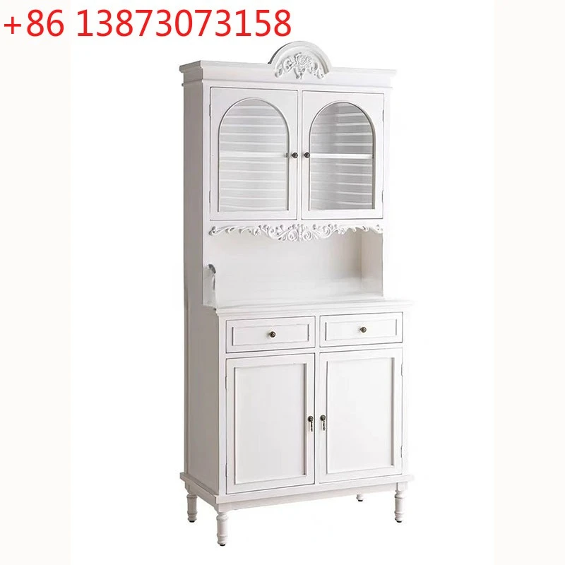 

Тумба-шкаф DHY из массива дерева со стеклянной дверцей, резной, для ресторана, приставной, в стиле легкой роскоши