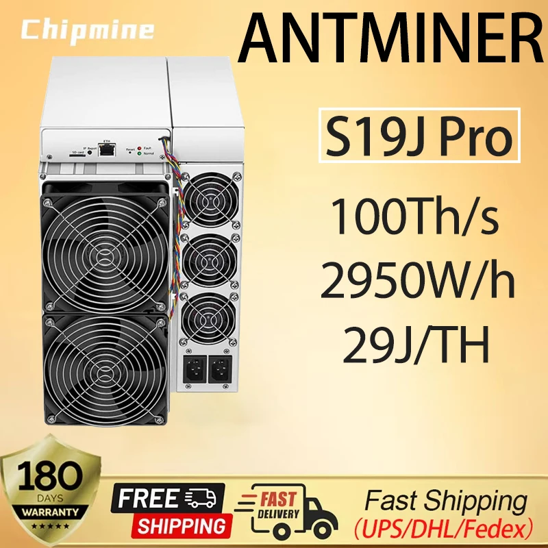 

Новый Bitmain Antminer S19J Pro 100Th/s 2950W/h Asic Bitcoin Miner BTC BCH s19j pro Mining Machine