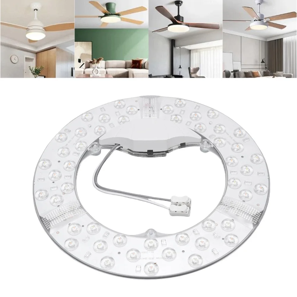Modern 48W/72W Ceiling Fan Light Module 3CCT 9.45 Inch Ceiling Light Retrofit Kit Energy Saving Ceiling Light Indoor Lighting