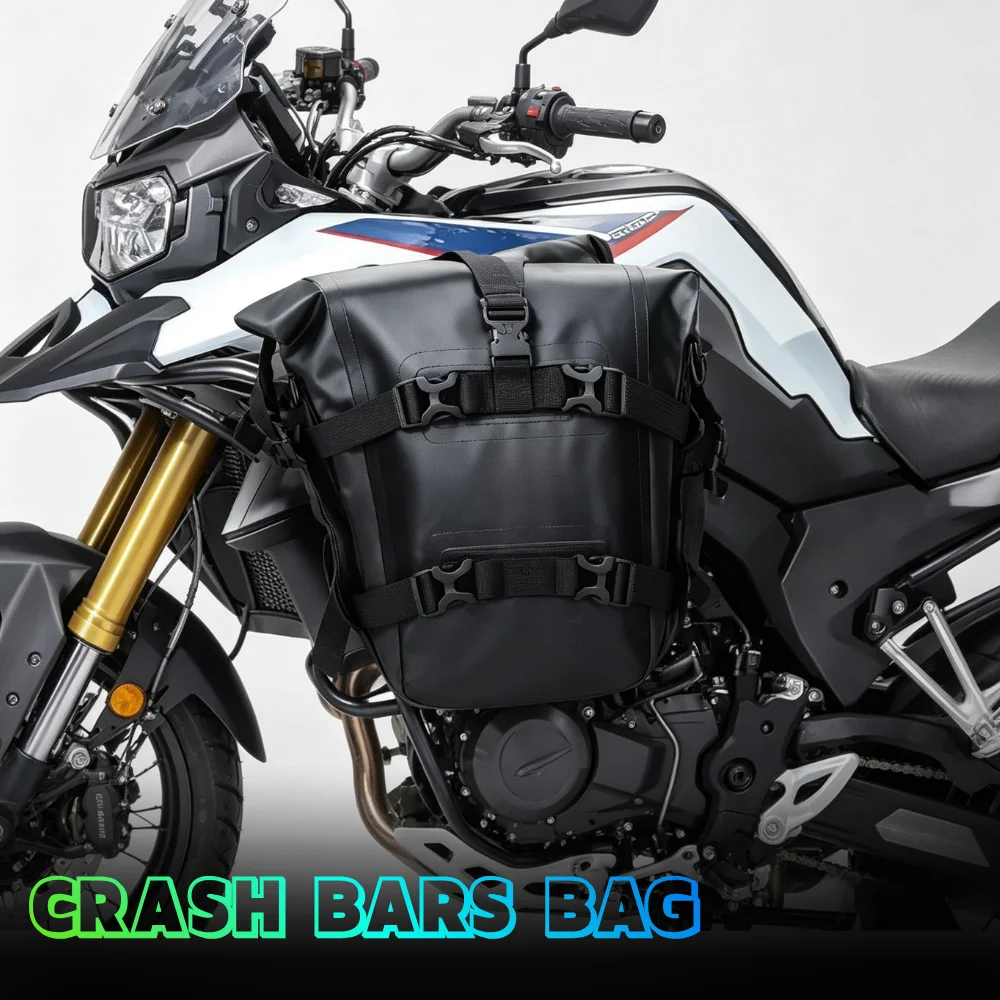 Motorcycle Crash Bar Bag Waterproof TPU Engine Guard Bag Universal Motorbike Storage Travel Pouch For BMW F850GS F800GS F900GS