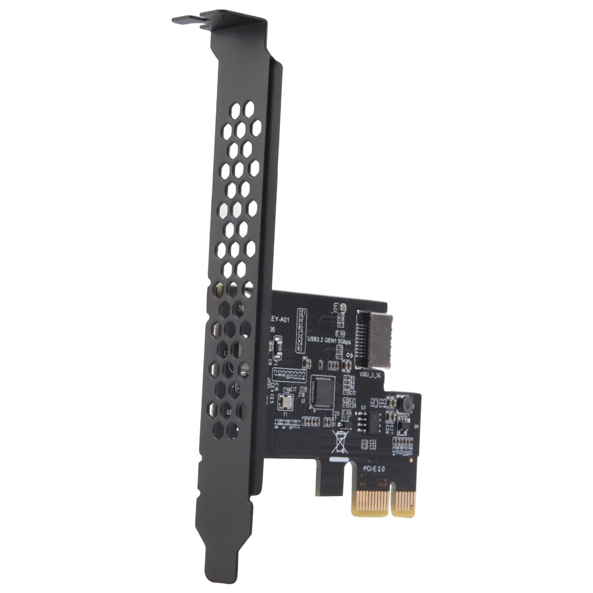 Nova placa de expansão pci-e 1x para usb 3.2 gen1 5gbps tipo-e a-key, interface tipo-c do painel frontal para pc desktop (asm1042a)