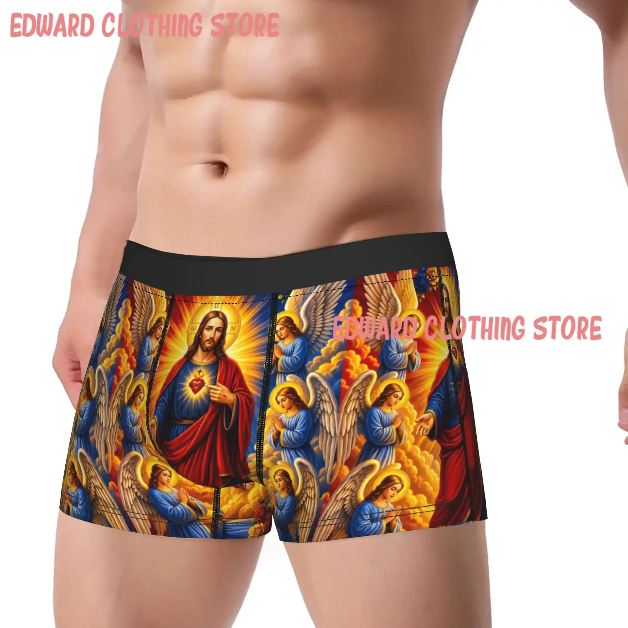 Evil Eye Dotted Print Shorts Briefs  Underwear Quality Men's Funny Boxershorts Custom DIY Plus Size Panties
