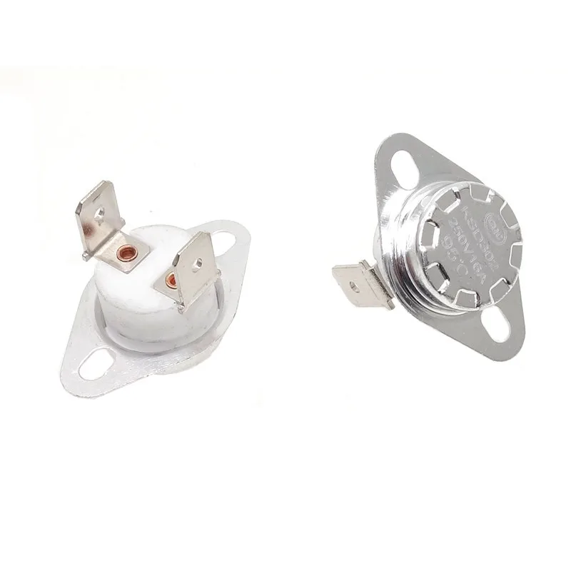 1pcs Bimetal thermostat KSD302 16A 250V KSD301 10A 250V Temperature Switch Ceramics 40~300C Degree Thermostat 45C 100C 160C 50C