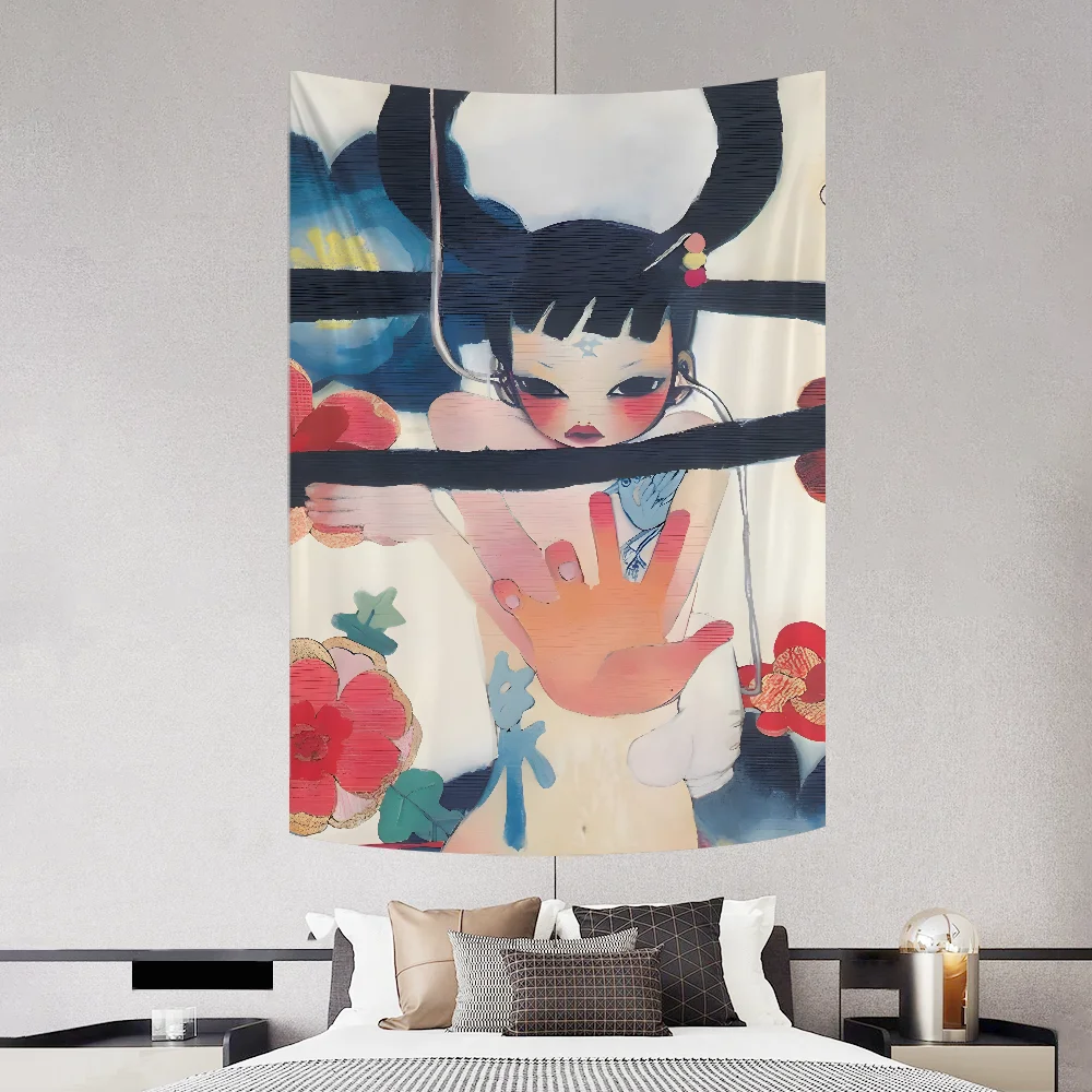 A-Aya T-Takano-ES Tapestry Decoration Party Background Hanging Cloth Bedroom Tapestry Room Decor Aesthetic