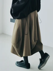 imakokoni  Autumn New Cotton Air Cotton Military Green 3D Lantern Skirt 244766