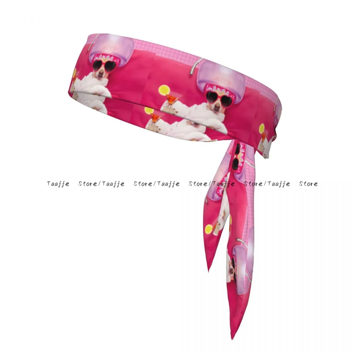 

Tie Headbands Chihuahua Dog Relaxing And Lying In Wellness Spa Comic Sports Head Band Athletic Sweatband Bandana Sweat Wicking