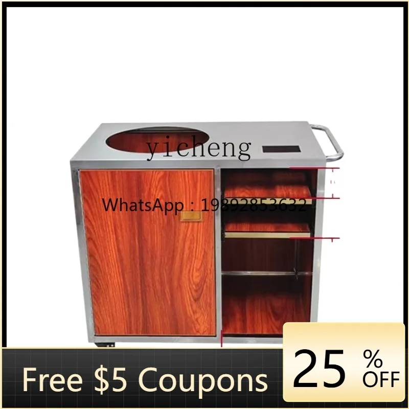 

Tqh Steam Hot Pot Steam Seafood Pot Matching Trolley Dining Car Hot Pot Workbench