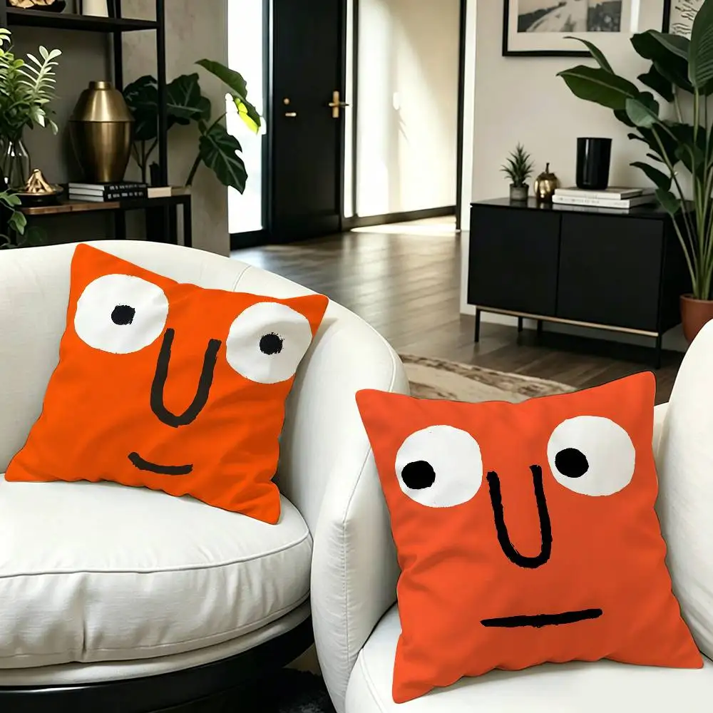 J-Jean-Jullien Minimal-Playful Personalized Pillow Cover Kids Bedroom Wild Party Decor Pillowcase kid Birthday shower Gift