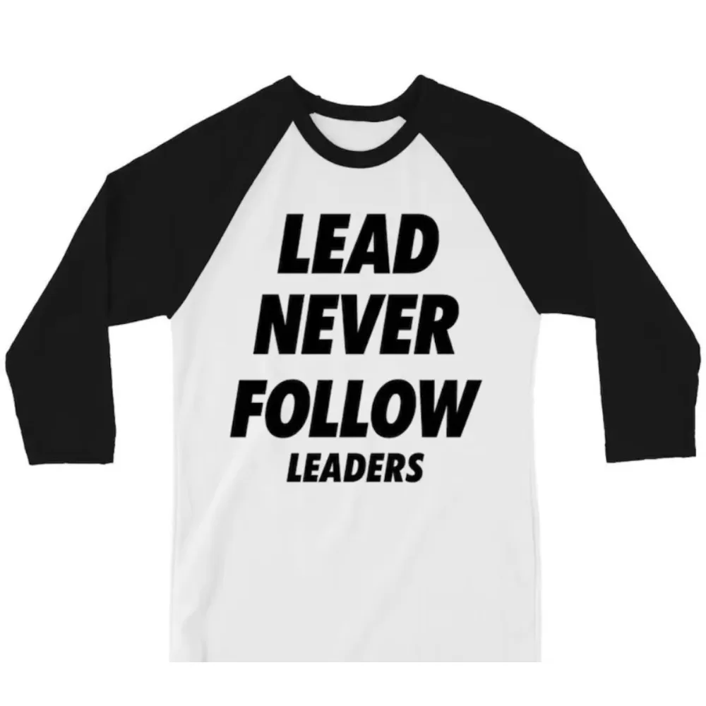 New Lead Never Follow Leaders Harajuku Street 3D Printed Casual T-shirt Long Sleeved Fashionable Men's and Women's Styles