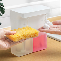 New Automatic Dishwashing Liquid Sensor Kitchen Double Head Gel Foam Hand Sanitizer Soap Dispenser Wall Hanging