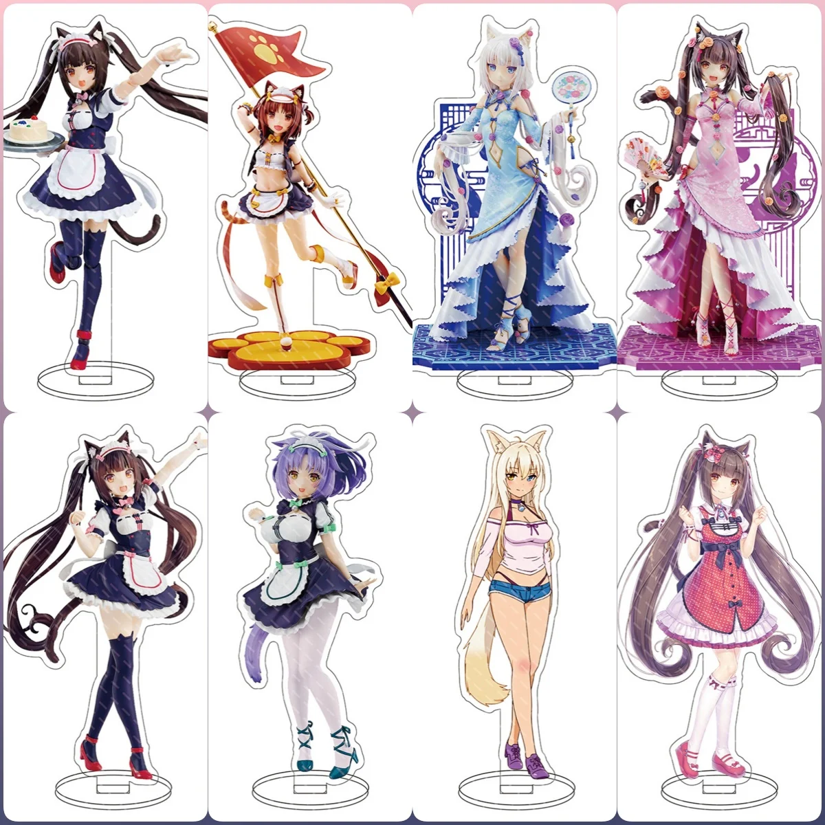

Hot Anime Nekopara 15CM Acrylic Stand Model Cosplay Characters Ornament Accessories Christmas Gifts