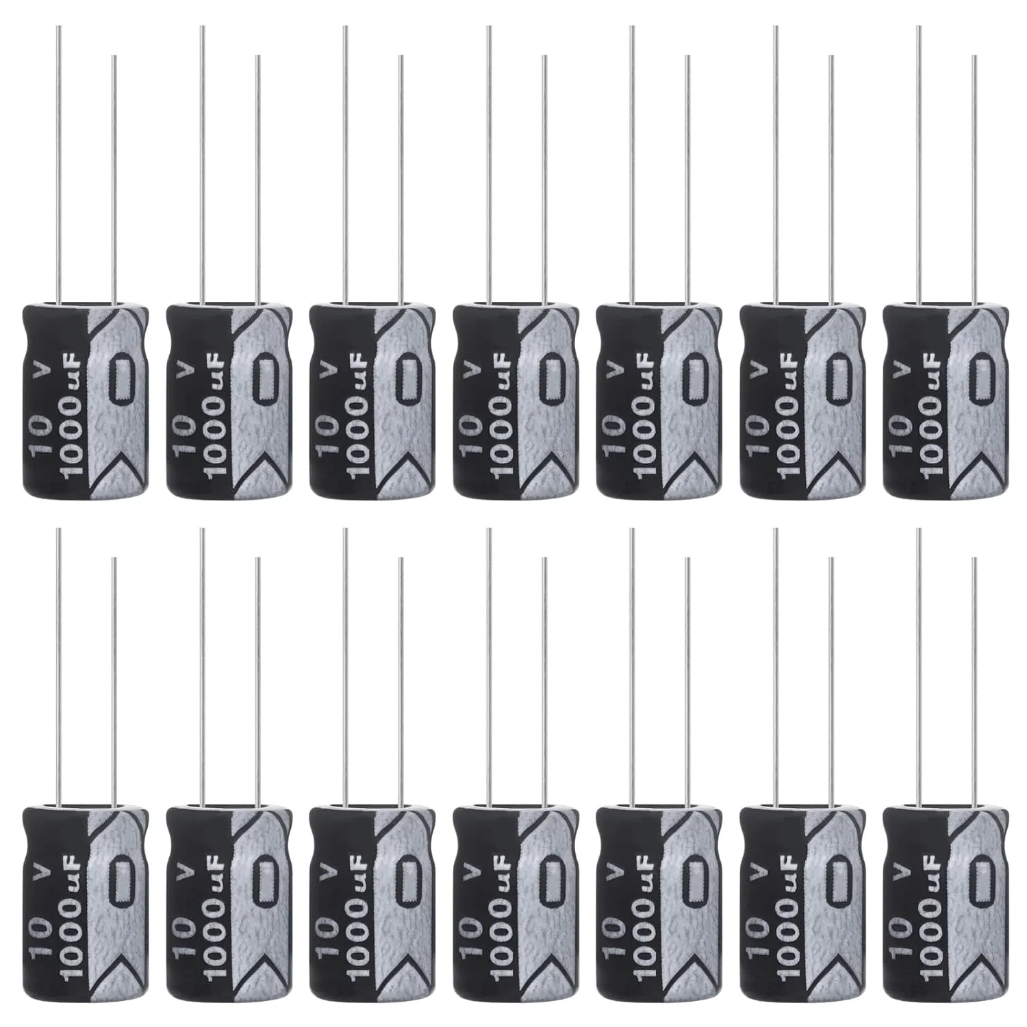 1000uF 10V 8x12mm Electrolytic Capacitor 1000 UF MFD 10 Volt 0.32x0.47in Aluminum Capacitors (Pack of 15)