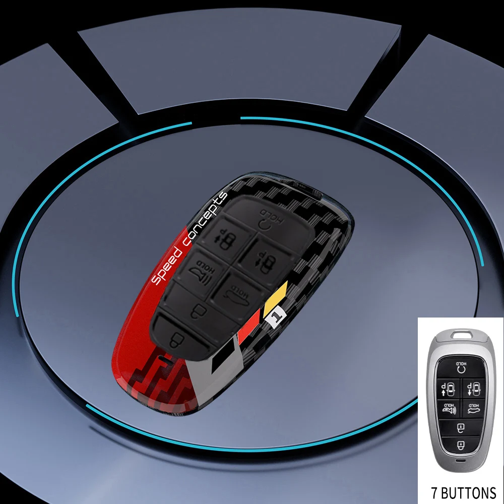 Graffiti Car Key Case Cover for Hyundai Solaris Sonata Hybrid NEXO NX4 New Grand Santa Fe Tucson 2020 2021 2022 2023 Accessories