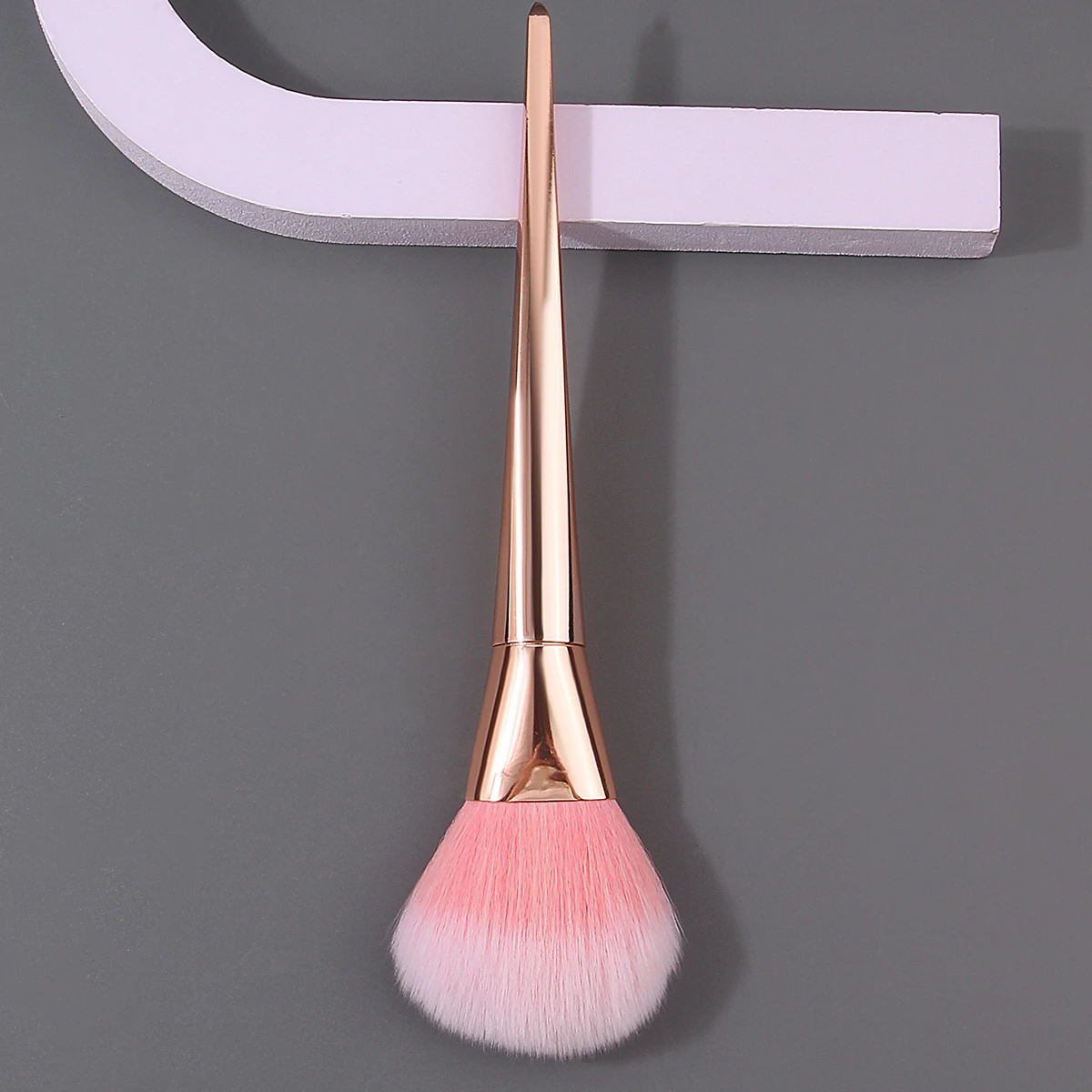 Brocha grande para polvo de uñas de mango largo, brocha para quitar el polvo, brocha para colorete de maquillaje, herramientas especiales para salones de uñas, brocha suelta esponjosa