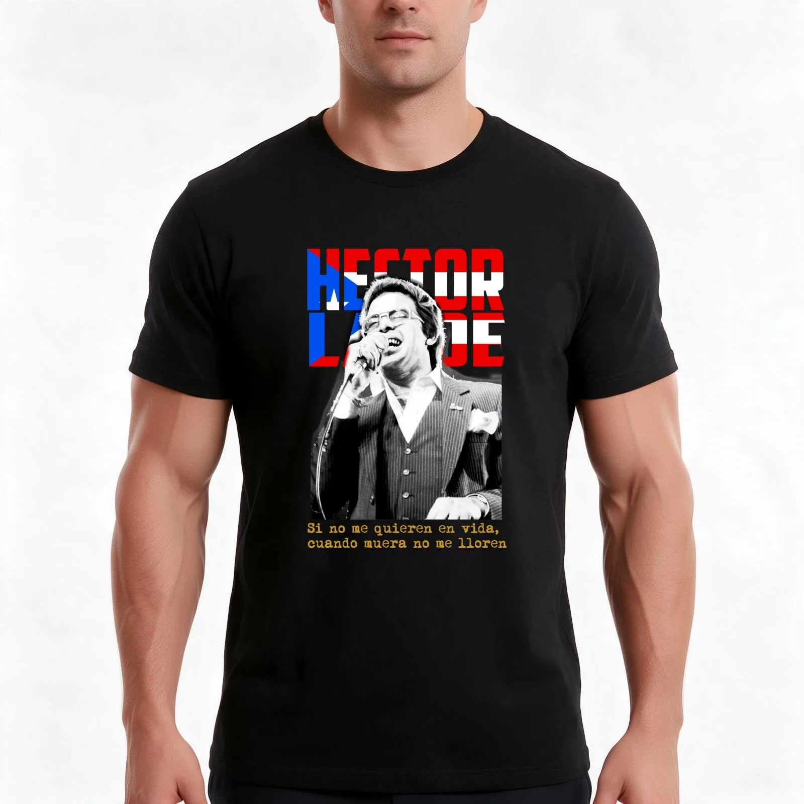 Hector Lavoe All Star Power Latin Salsa T-Shirt, Summer Casual Cotton Tee, Oversized Streetwear Tops, Vintage Graphic Print