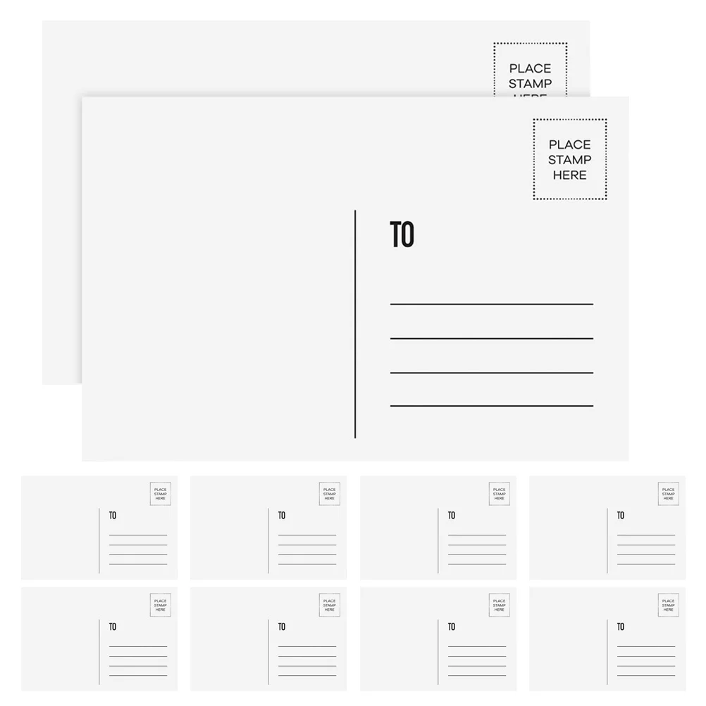 

10 шт. пустые открытки, многофункциональные поздравительные открытки «сделай сам», записываемые бумажные открытки для почтовых сообщений, поощрение школы