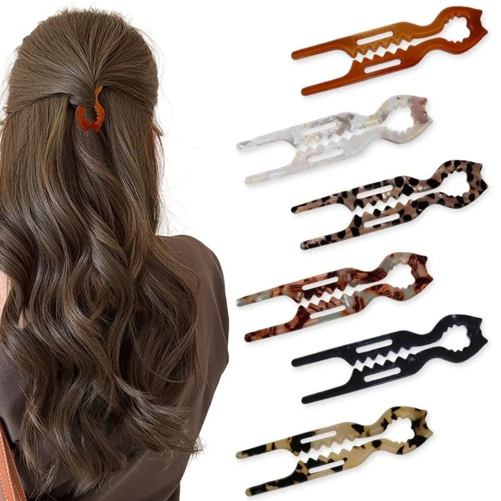4/6pcs/set Durable U Shaped Hair Stick Cat Shaped Acrylic Material Elegant Bun Holder Comfortable Hair Fork